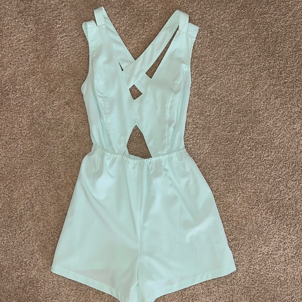 Mint cutout romper